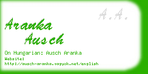 aranka ausch business card